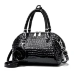 Crocodile Shell Small Square Luxury Crossbody Shoulder Bag - Image 4