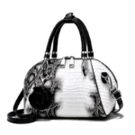 Crocodile Shell Small Square Luxury Crossbody Shoulder Bag - Image 2