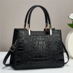 Crocodile Pattern Women Shoulder Crossbody Handbag - Image 5