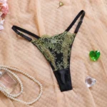 Floral Embroidery Mesh Push-Up Lingerie Set - Image 5