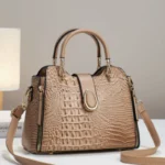Luxury Striped Women Shoulder Crossbody Tote Handbag - Image 2