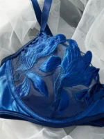 Dark Blue Ultra Thin Push-Up Lingerie Set - Image 3