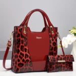 Patent Leather Women Large Capacity Shoulder Handbag