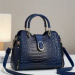 Luxury Striped Women Shoulder Crossbody Tote Handbag - Image 4
