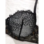 Black Leopard Print Lace Push-Up Lingerie Set - Image 3