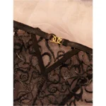 Daring Heart Embroidery Mesh Lingerie Set - Image 5