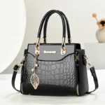 Crocodile Pattern Large Capacity Shoulder Crossbody Handbag - Image 2