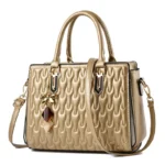 Wrinkle Patchwork Luxury Large Capacity Shoulder Bag - Image 2
