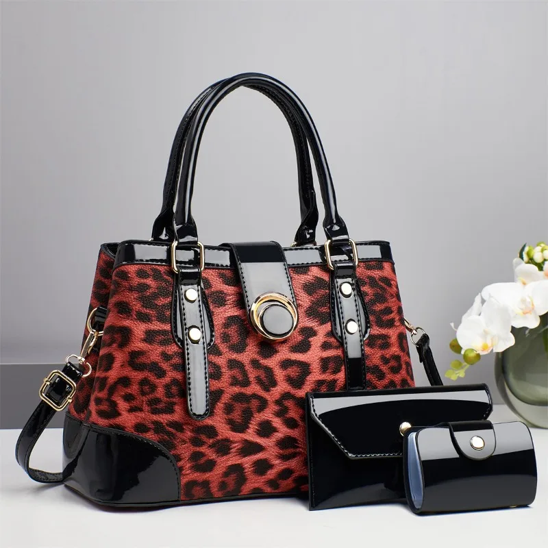 kf-S69fd91ca83f94facb52820414047d8e0C Leopard Print 3Piece Large Capacity Crossbody Handbag - Image 1