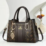 Large Capacity Solid Leather Shoulder Crossbody Handbag - Image 2