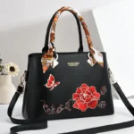 Women Embroidered Large Capacity Shoulder Crossbody Bag - Image 2