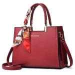Women’s Large Capacity Solid Color PU Shoulder Bag - Image 4