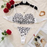 White Floral Embroidered Ultra Thin Lingerie Set