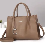 Crocodile Pattern Large Capacity Shoulder Crossbody Handbag - Image 5