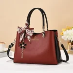 Women Solid Fashion Shoulder Crossbody Tote Handbag - Image 3