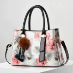 Floral Print Top-Handle Shoulder Crossbody Handbag - Image 5