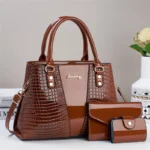 Women 3Piece Waterproof Large Capacity HandbagT Set - Image 3