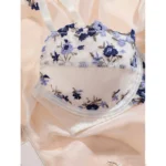 White Floral Embroidered Mesh Push-Up Lingerie Set - Image 3