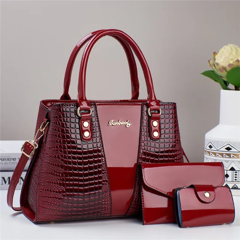 kf-Sdbbaacc940894200806010e013d374c2c Women 3Piece Waterproof Large Capacity HandbagT Set - Image 1