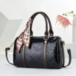 Elegant PU Leather Top-Handle Large Capacity Handbag - Image 4