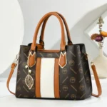 Large Capacity Solid Leather Shoulder Crossbody Handbag - Image 5